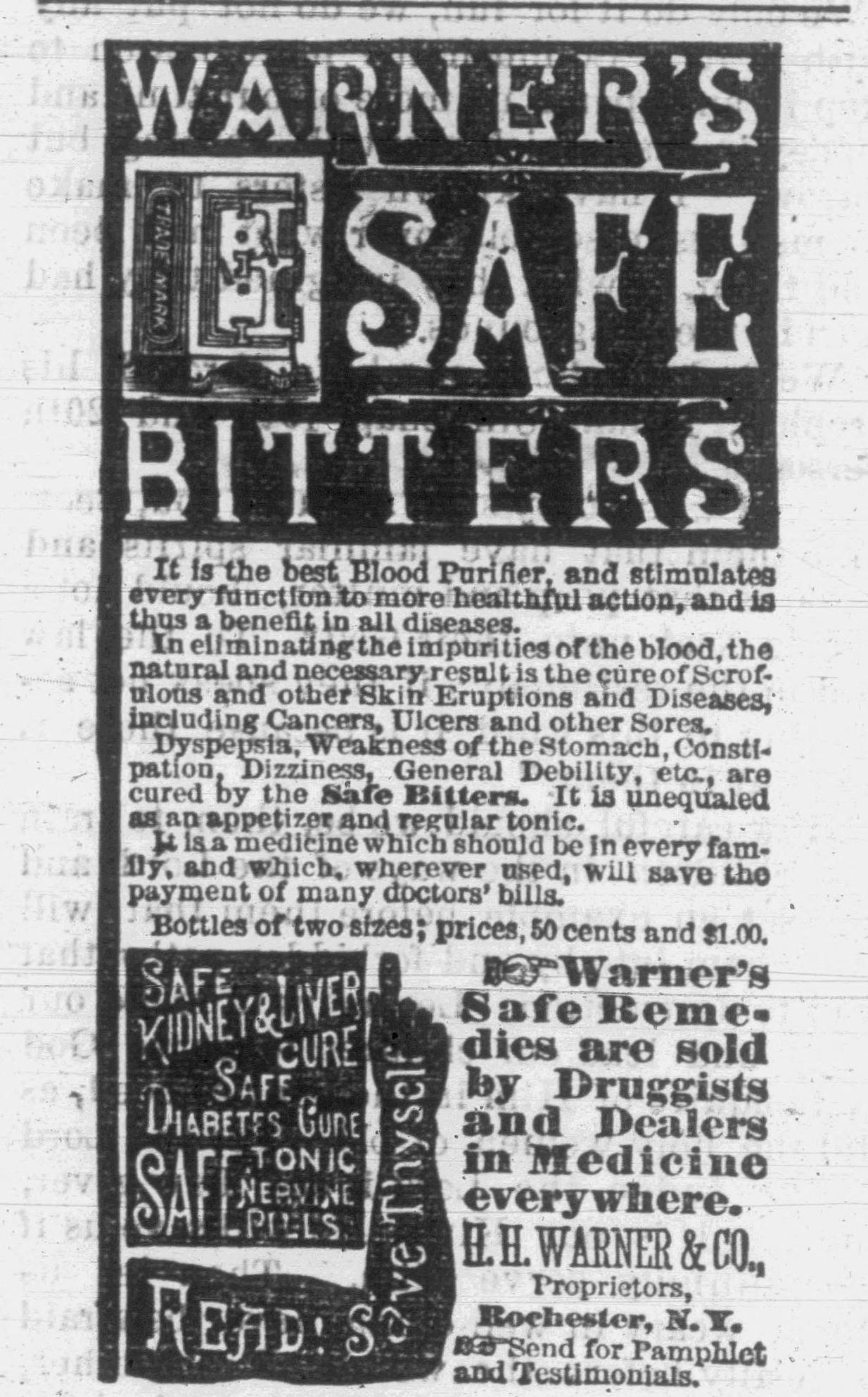 An advertisement by from the 1880-05-01 issue of the Woman's Exponent